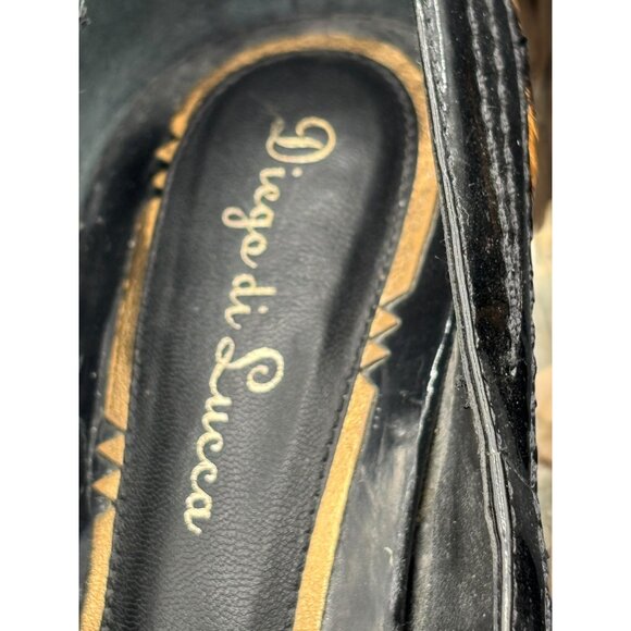 Vintage Diego di Lucca Women's Size 6.5 Calf Hair Tiger Print Square Toe Pumps - Picture 11 of 11